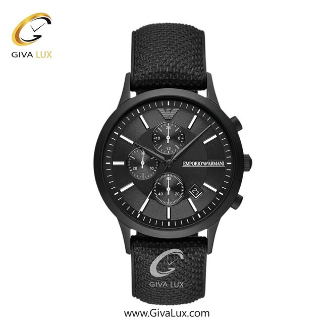 ساعت مچی اورجینال مردانه امپریو آرمانی سه موتوره کرنوگراف مشکی | مشکی| مشکی| کد رفرنس ar11457