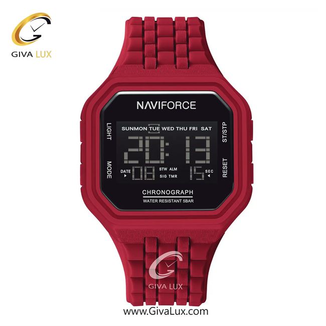 ساعت مچی اورجینال مردانه ناوی فورس|Naviforce|نوی فورس|نیوی فورس قرمز | قرمز| مشکی| کد رفرنس NF7116 R/R