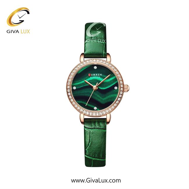 ساعت مچی اورجینال زنانه کارن (کورن) curren رزگلد | سبز| سبز| کد رفرنس 9083GN