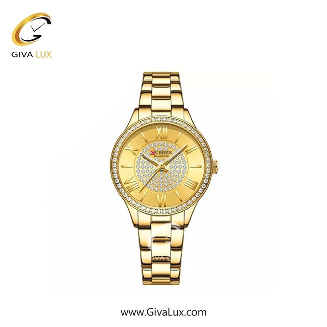 ساعت مچی اورجینال زنانه کارن (کورن) curren طلایی | طلایی| طلایی| کد رفرنس 9084 G