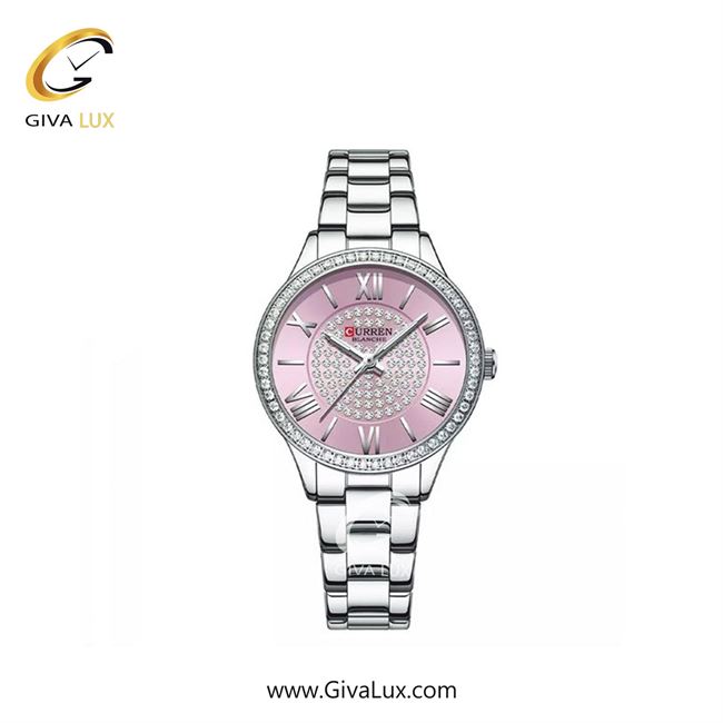 ساعت مچی اورجینال زنانه کارن (کورن) curren نقره ای | نقره ای| صورتی| کد رفرنس 9084 SP