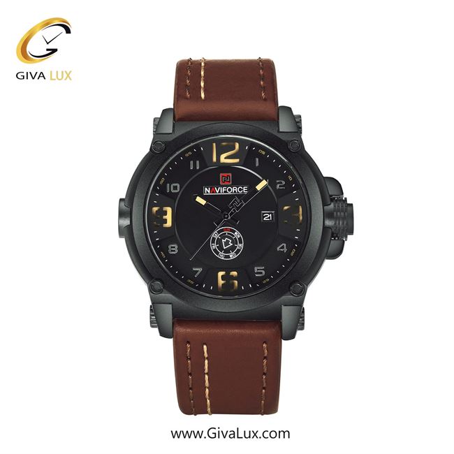 ساعت مچی اورجینال مردانه ناوی فورس|Naviforce|نوی فورس|نیوی فورس مشکی | قهوه ای| مشکی| کد رفرنس NF9099 B/Y/BN