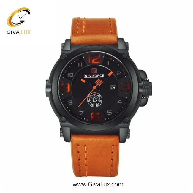 ساعت مچی اورجینال مردانه ناوی فورس|Naviforce|نوی فورس|نیوی فورس مشکی | شتری| مشکی| کد رفرنس NF9099 B/O/L.BN