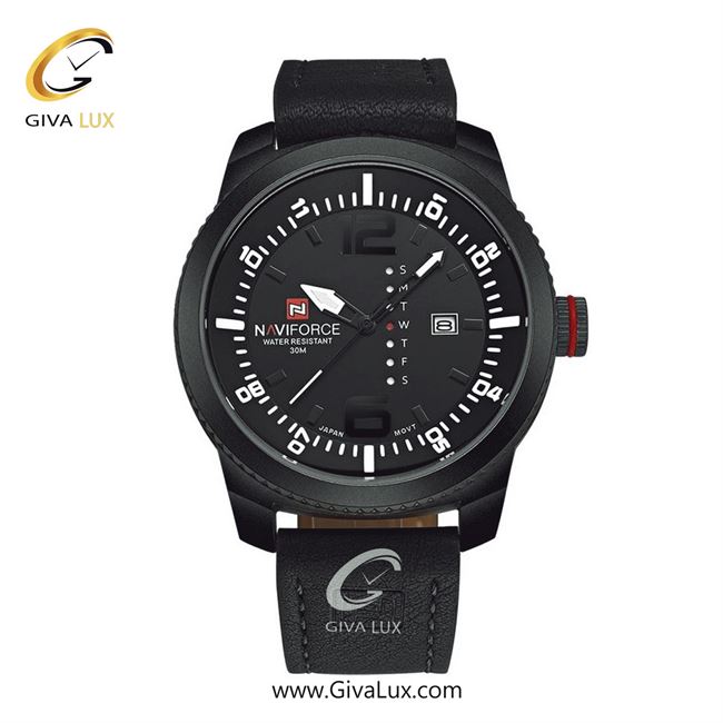 ساعت مچی اورجینال مردانه ناوی فورس|Naviforce|نوی فورس|نیوی فورس مشکی | مشکی| مشکی| کد رفرنس NF9063
