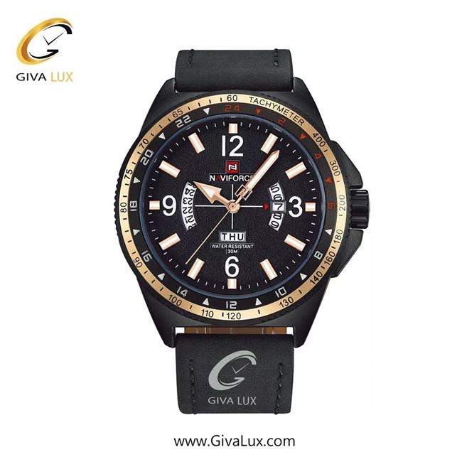 ساعت مچی اورجینال مردانه ناوی فورس|Naviforce|نوی فورس|نیوی فورس مشکی | مشکی| مشکی| کد رفرنس NF9103 B/RG/B