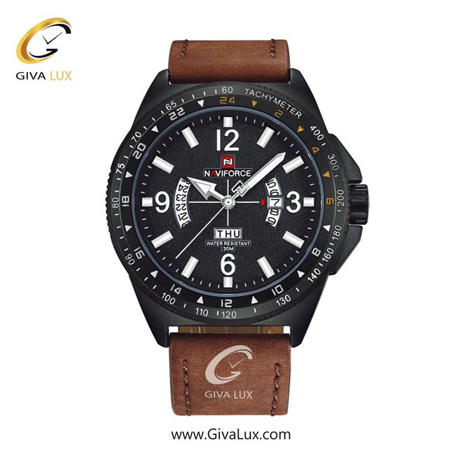 ساعت مچی اورجینال مردانه ناوی فورس|Naviforce|نوی فورس|نیوی فورس مشکی | قهوه ای| مشکی| کد رفرنس NF9103 B/Y/D.BN