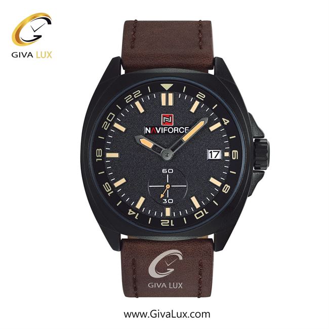 ساعت مچی مردانه بند چرمی ناوی فورس(نیوی فورس)   NF9104 B/BN
