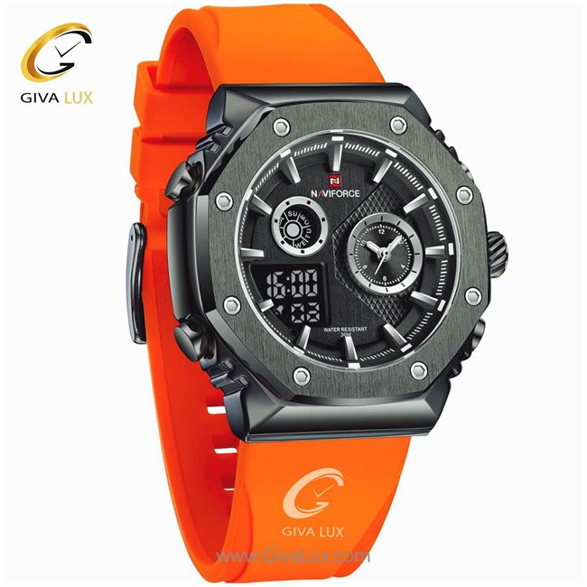 ساعت مچی مردانه بند پی یو آبی نوی فورس NF9216T 9116BO1.jpg