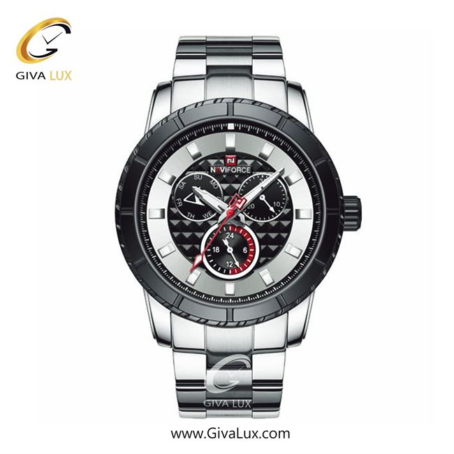 ساعت مچی مردانه سه موتوره ناوی فورس(نیوی فورس) مدل NF9145 S/W
