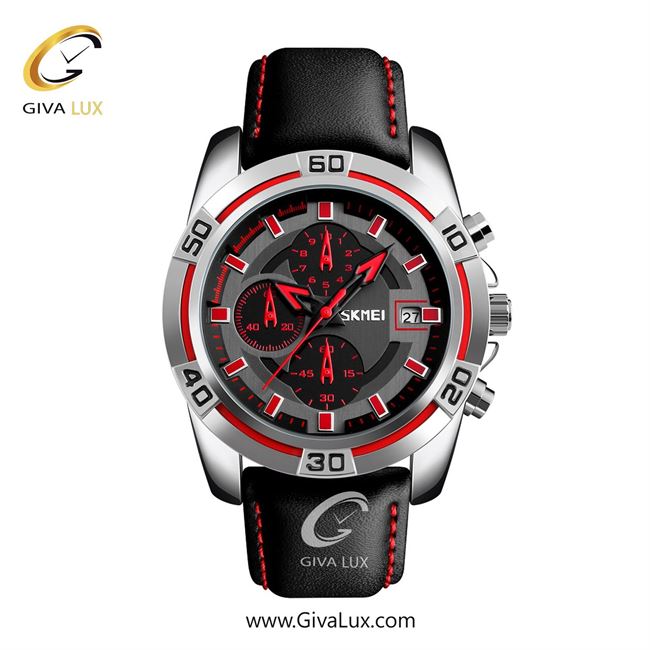 ساعت مچی اورجینال مردانه اسکمی (Skmei) سه موتوره کرنوگراف نقره ای | مشکی| طوسی-مشکی-قرمز| کد رفرنس 9156