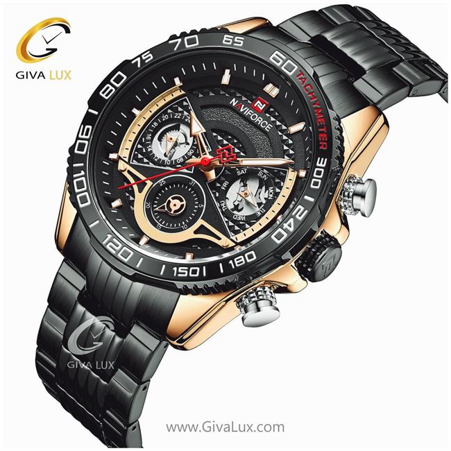 ساعت مچی مردانه سه موتوره فول تایم نوی فورس مدل 9185 9185BRG1.jpg