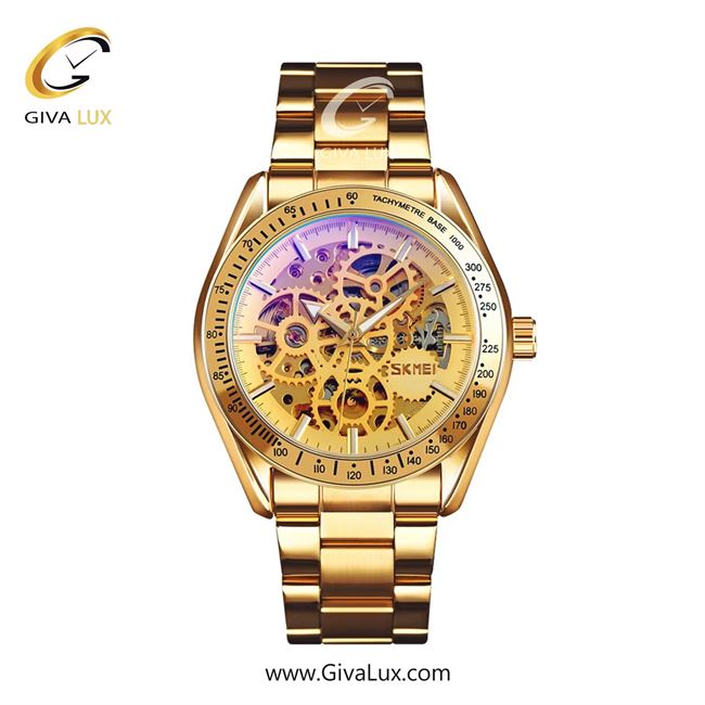 ساعت مچی اورجینال مردانه اتومات اسکمی (Skmei) طلایی | طلایی| طلایی| کد رفرنس 9194GD