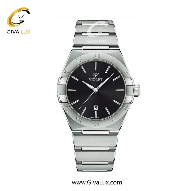 ساعت مچی اورجینال مردانه ویولت VIOLET نقره ای | نقره ای| مشکی| کد رفرنس 0603