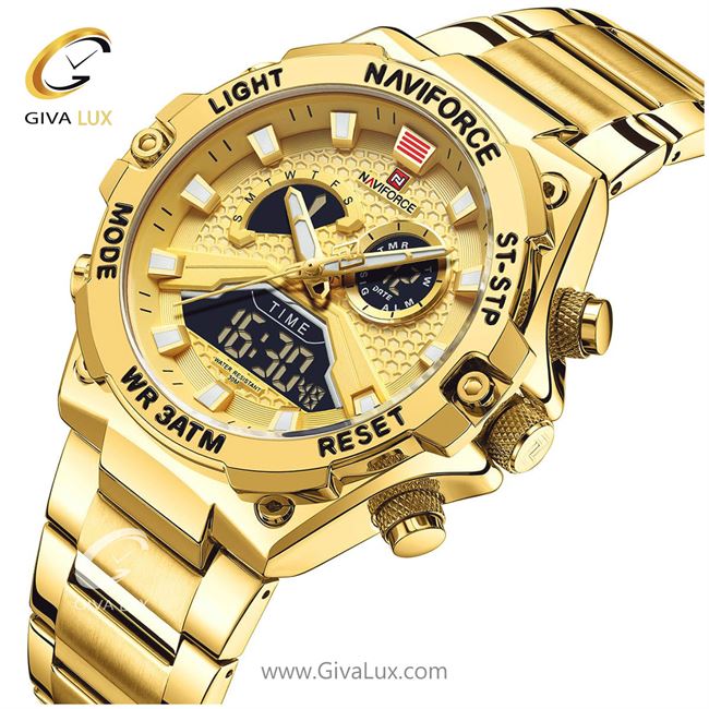 ساعت مچی مردانه بند فلزی نوی فورس NF9207 9207GG.jpg