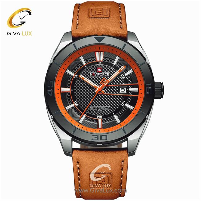 ساعت مچی اورجینال مردانه ناوی فورس|Naviforce|نوی فورس|نیوی فورس مشکی | شتری| مشکی| کد رفرنس NF9209