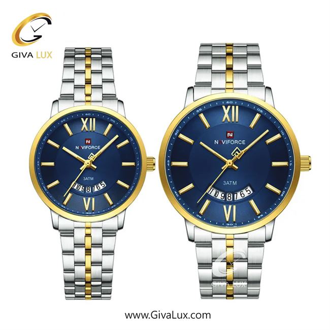 ساعت مچی اورجینال ست ناوی فورس|Naviforce|نوی فورس|نیوی فورس طلایی | نقره ای-طلایی| آبی| کد رفرنس NF9238 S/BE/G