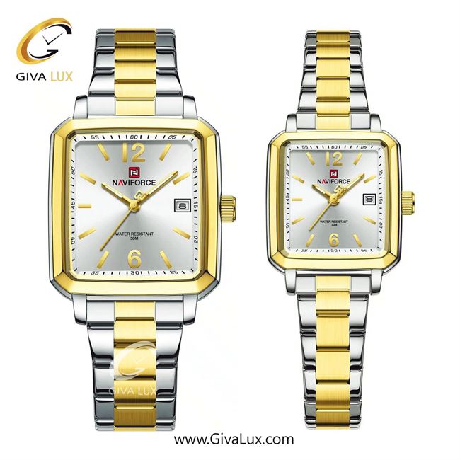 ساعت مچی اورجینال ست ناوی فورس|Naviforce|نوی فورس|نیوی فورس نقره ای-طلایی | طلایی-نقره ای| نقره ای| کد رفرنس NF9252 S/W/G