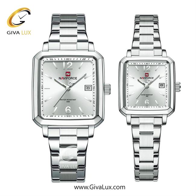 ساعت مچی اورجینال ست ناوی فورس|Naviforce|نوی فورس|نیوی فورس نقره ای | نقره ای| نقره ای| کد رفرنس NF9252 S/W/S