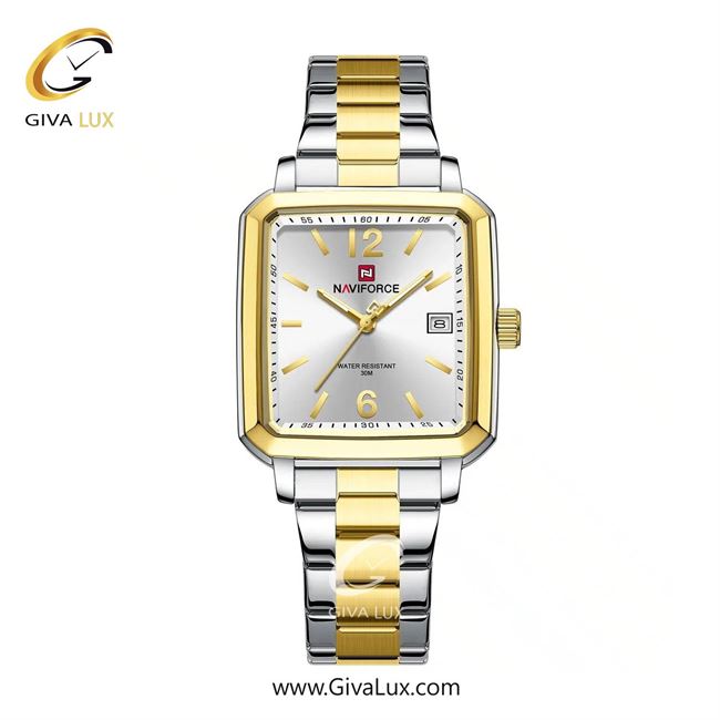 ساعت مچی اورجینال مردانه ناوی فورس|Naviforce|نوی فورس|نیوی فورس نقره ای-طلایی | نقره ای-طلایی| نقره ای| کد رفرنس NF9252 S/W/G