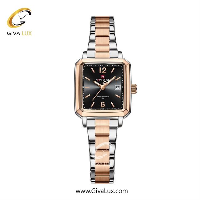 ساعت مچی اورجینال زنانه ناوی فورس|Naviforce|نوی فورس|نیوی فورس نقره ای-رزگلد | رزگلد-نقره ای| مشکی| کد رفرنس NF9252 S/B/RG