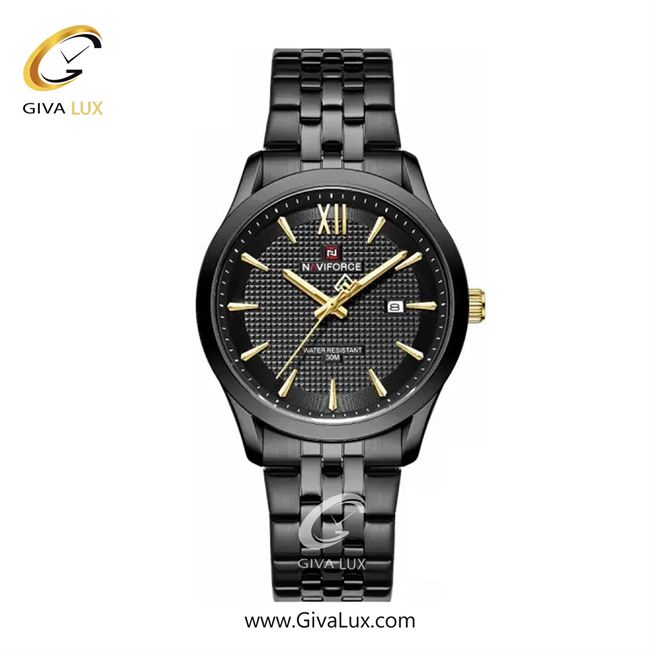 ساعت مچی اورجینال مردانه ناوی فورس|Naviforce|نوی فورس|نیوی فورس مشکی | مشکی| مشکی| کد رفرنس NF9255 B/G/B