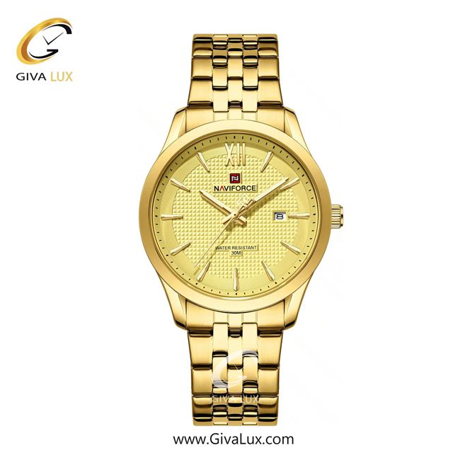 ساعت مچی اورجینال مردانه ناوی فورس|Naviforce|نوی فورس|نیوی فورس طلایی | طلایی| طلایی| کد رفرنس NF9255 G/G/G