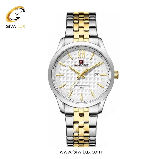 ساعت مچی اورجینال مردانه ناوی فورس|Naviforce|نوی فورس|نیوی فورس نقره ای | طلایی-نقره ای| نقره ای| کد رفرنس NF9255 S/W/G