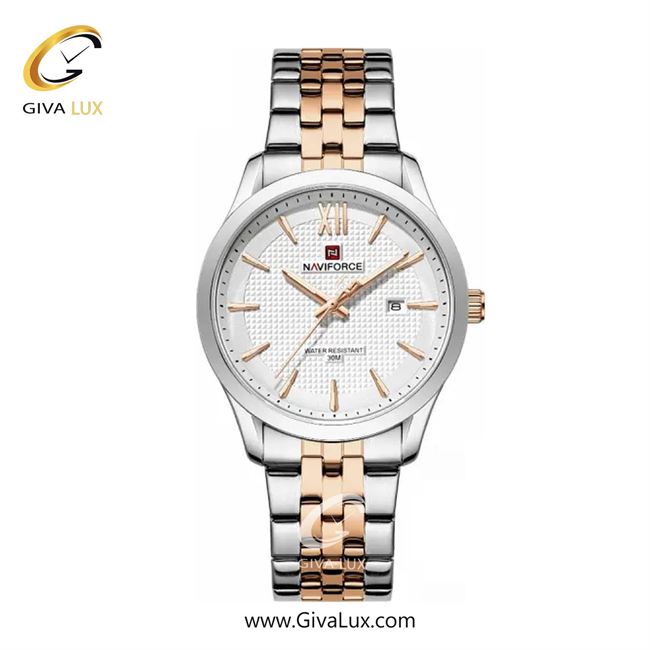 ساعت مچی اورجینال مردانه ناوی فورس|Naviforce|نوی فورس|نیوی فورس نقره ای | رزگلد-نقره ای| نقره ای| کد رفرنس NF9255 S/W/RG