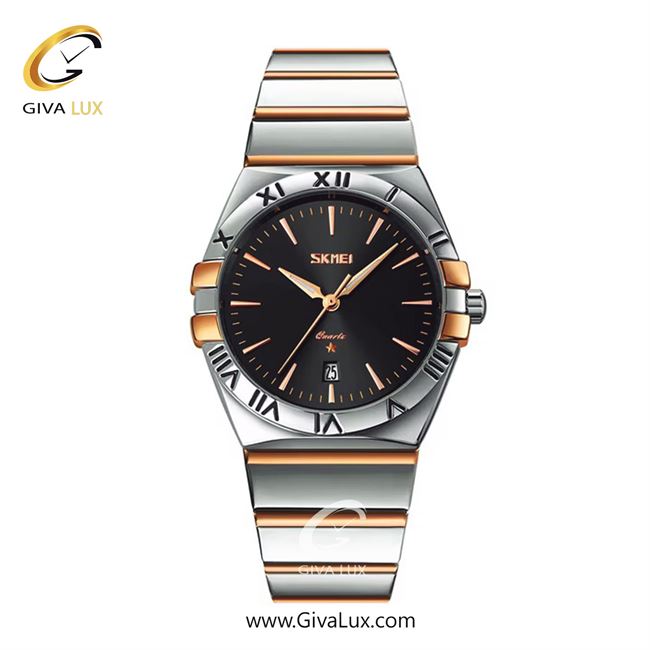 ساعت مچی اورجینال مردانه اسکمی (Skmei) رزگلد-نقره ای | رزگلد-نقره ای| مشکی| کد رفرنس 9257