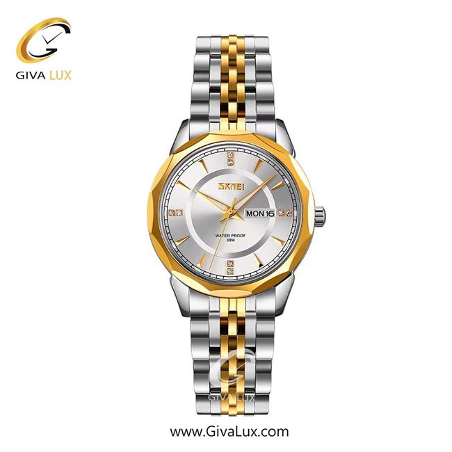 ساعت مچی اورجینال زنانه اسکمی (Skmei) طلایی | طلایی-نقره ای| نقره ای| کد رفرنس 9264