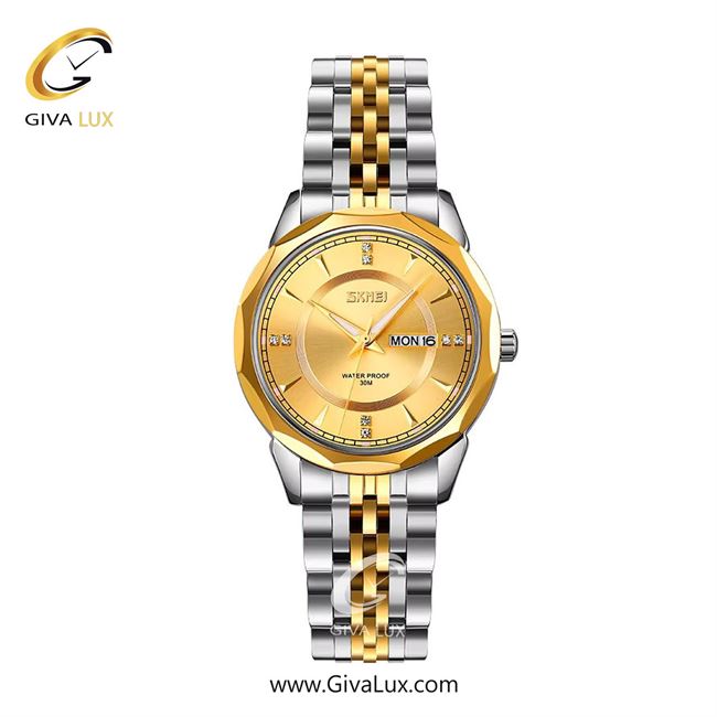 ساعت مچی اورجینال زنانه اسکمی (Skmei) طلایی | طلایی-نقره ای| طلایی| کد رفرنس 9264