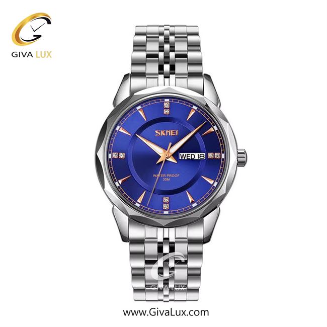 ساعت مچی اورجینال مردانه اسکمی (Skmei)  نقره ای | نقره ای| سرمه ای| کد رفرنس 9268