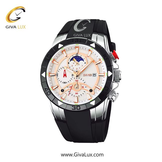 ساعت مچی اورجینال اسکمی مردانه سه موتوره کرنوگراف نقره ای | مشکی | نقره ای | کد رفرنس 9270SLSL