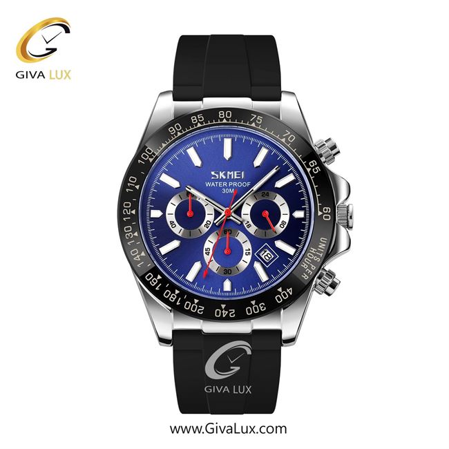 ساعت مچی اورجینال مردانه اسکمی (Skmei) سه موتوره کرنوگراف نقره ای-مشکی | مشکی| آبی کاربنی| کد رفرنس 9275