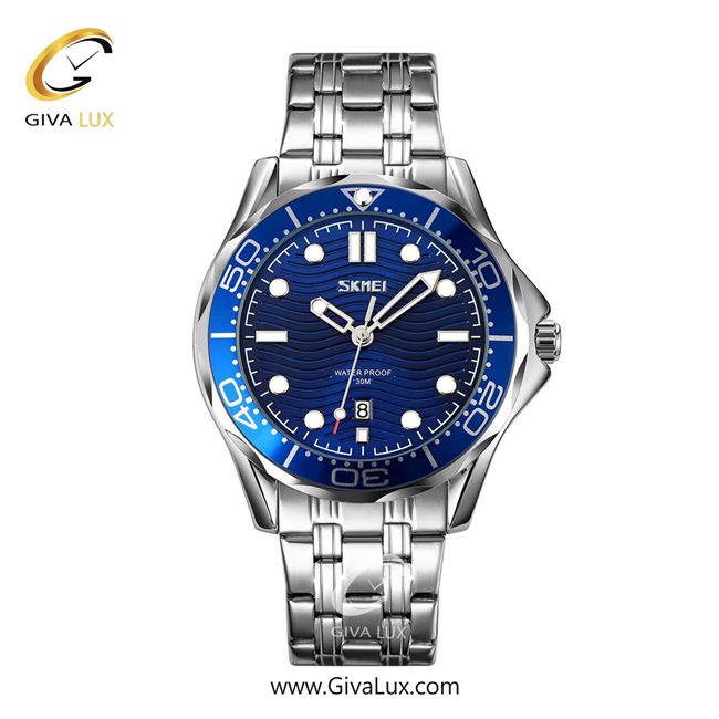 ساعت مچی اورجینال مردانه اسکمی (Skmei)  نقره ای | نقره ای| سرمه ای| کد رفرنس 9276