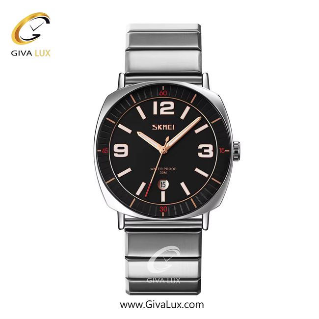 ساعت مچی اورجینال مردانه اسکمی (Skmei)  نقره ای | نقره ای| مشکی| کد رفرنس 9280
