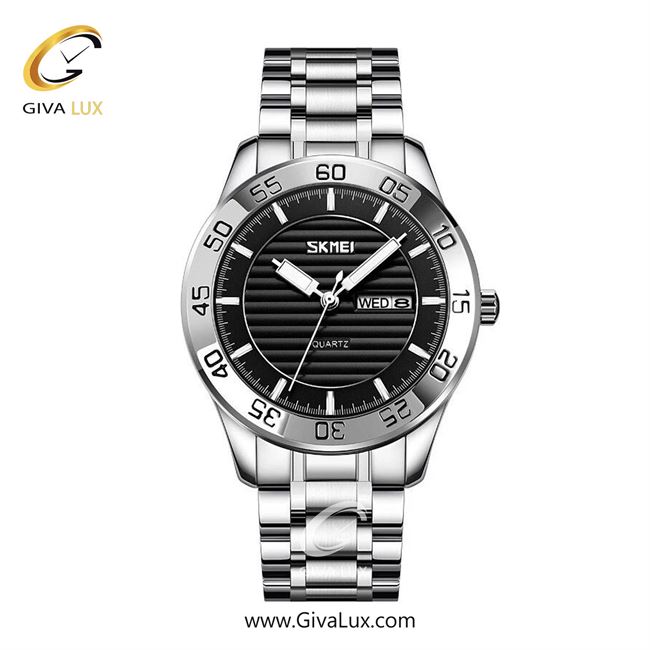 ساعت مچی اورجینال مردانه اسکمی (Skmei) نقره ای | نقره ای| مشکی| کد رفرنس 9293