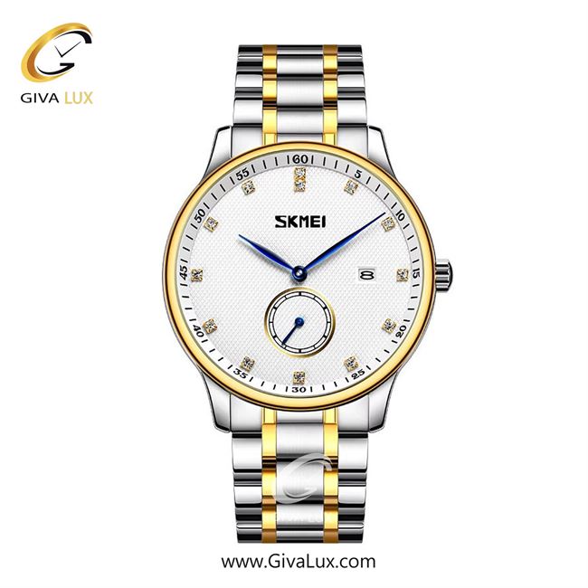 ساعت مچی اورجینال مردانه اسکمی (Skmei) دو موتوره زیر ثانیه طلایی | نقره ای-طلایی| نقره ای| کد رفرنس 9297