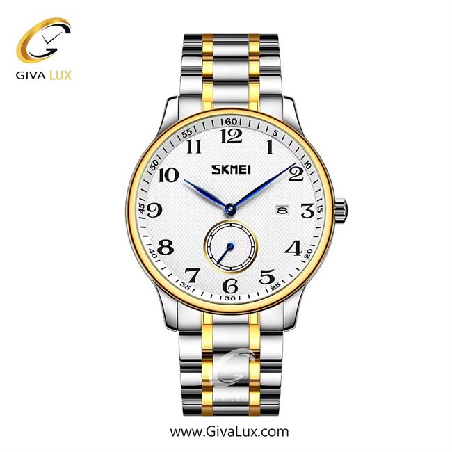 ساعت مچی اورجینال مردانه اسکمی (Skmei) دو موتوره زیر ثانیه طلایی | نقره ای-طلایی| نقره ای| کد رفرنس 9297