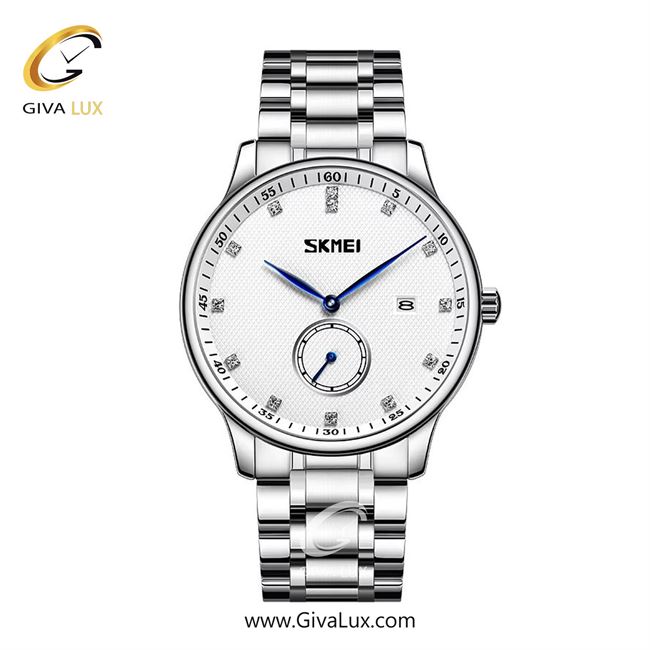 ساعت مچی اورجینال مردانه اسکمی (Skmei) دو موتوره زیر ثانیه نقره ای | نقره ای| نقره ای| کد رفرنس 9297