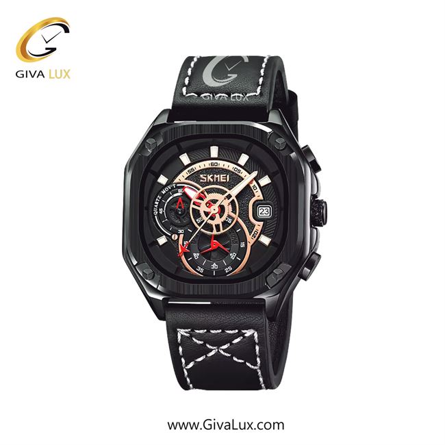 ساعت مچی اورجینال اسکمی مردانه سه موتوره کرنوگراف مشکی | مشکی-سفید | مشکی | کد رفرنس 9313BK