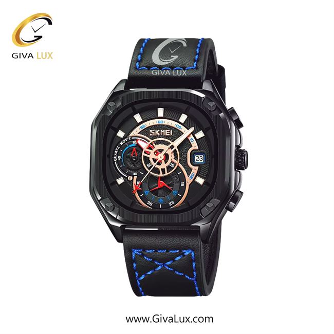 ساعت مچی اورجینال اسکمی مردانه سه موتوره کرنوگراف مشکی | مشکی-آبی | مشکی | کد رفرنس 9313BU