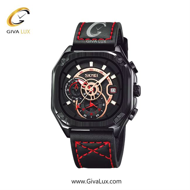 ساعت مچی اورجینال اسکمی مردانه سه موتوره کرنوگراف مشکی | قرمز-مشکی | مشکی | کد رفرنس 9313RD