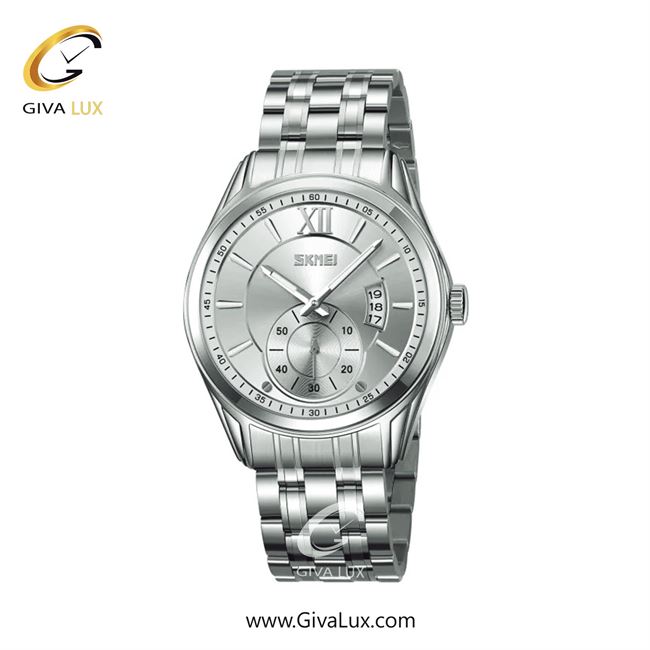 ساعت مچی اورجینال مردانه اسکمی (Skmei) دو موتوره زیر ثانیه نقره ای | نقره ای| نقره ای| کد رفرنس 9319