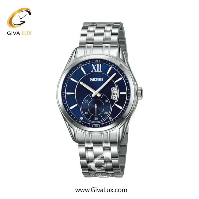ساعت مچی اورجینال مردانه اسکمی (Skmei) دو موتوره زیر ثانیه نقره ای | نقره ای| آبی| کد رفرنس 9319