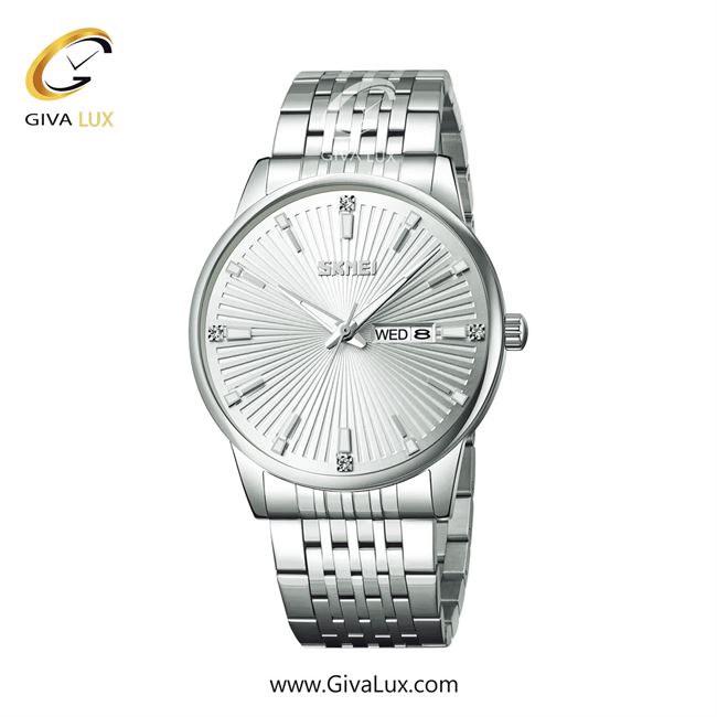 ساعت مچی اسکمی دو زمانه نقره ای | نقره ای | نقره ای | کد رفرنس SKMEI 9323 S/S