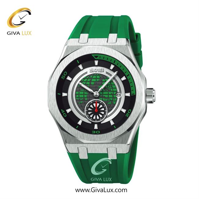 ساعت مچی اورجینال مردانه اسکمی (Skmei) دو موتوره زیر ثانیه نقره ای | سبز| سبز-طوسی| کد رفرنس 9329