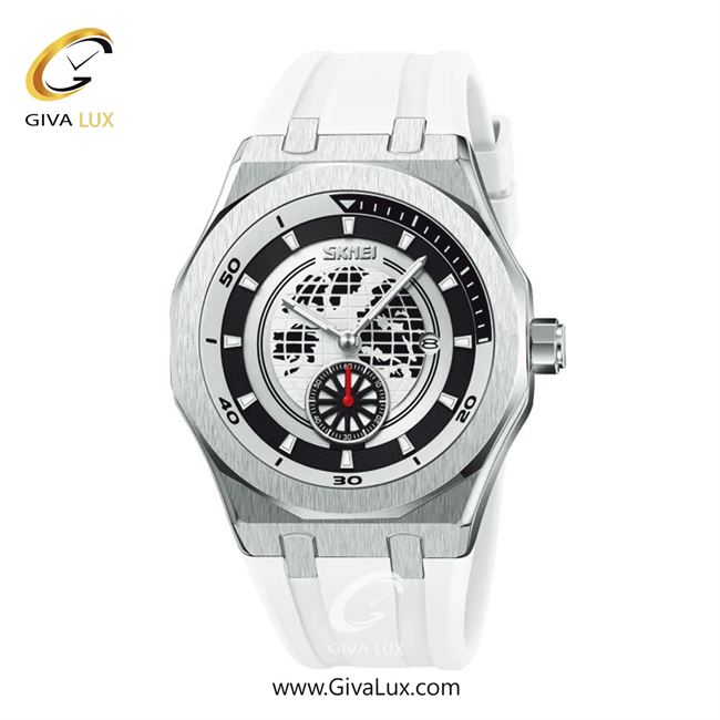 ساعت مچی اورجینال مردانه اسکمی (Skmei) دو موتوره زیر ثانیه نقره ای | سفید| مشکی-سفید| کد رفرنس 9329