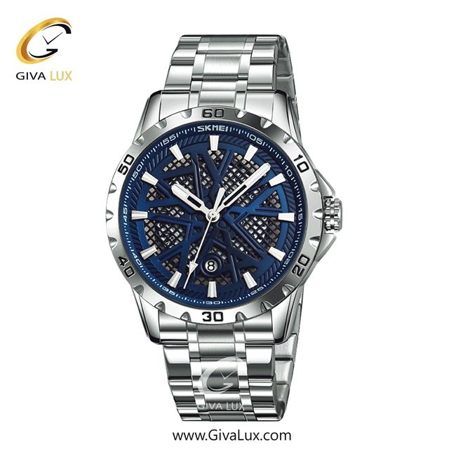 ساعت مچی اورجینال مردانه اسکمی (Skmei) نقره ای | نقره ای| آبی| کد رفرنس 9337