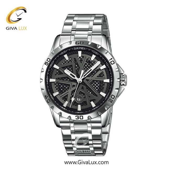 ساعت مچی اورجینال مردانه اسکمی (Skmei) نقره ای | نقره ای| مشکی| کد رفرنس 9337